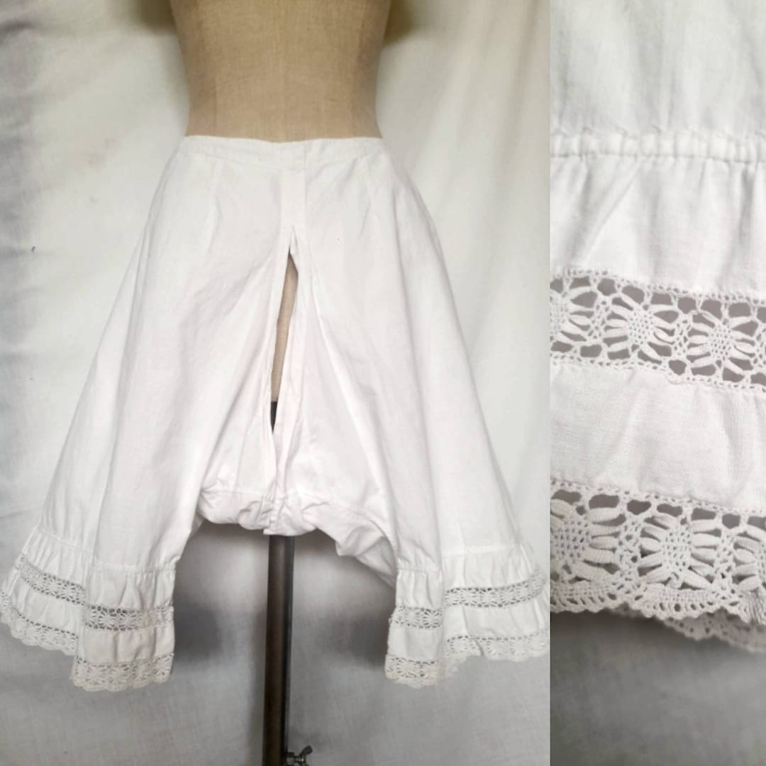 Early 20th Century Split Crotch Bloomers, Knickers, Panties With