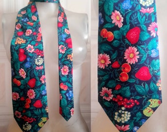 Corbata de seda colorida vintage, corbata con estampado floral, de Sir Henry