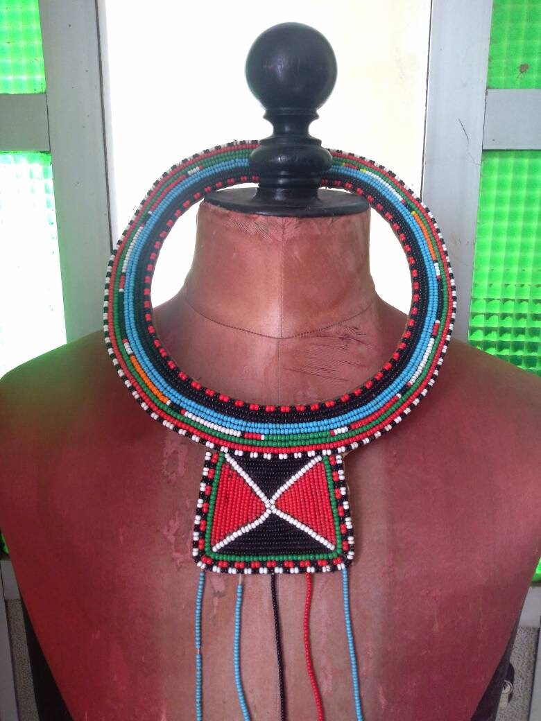 Maasai bead necklace - Etsy 日本