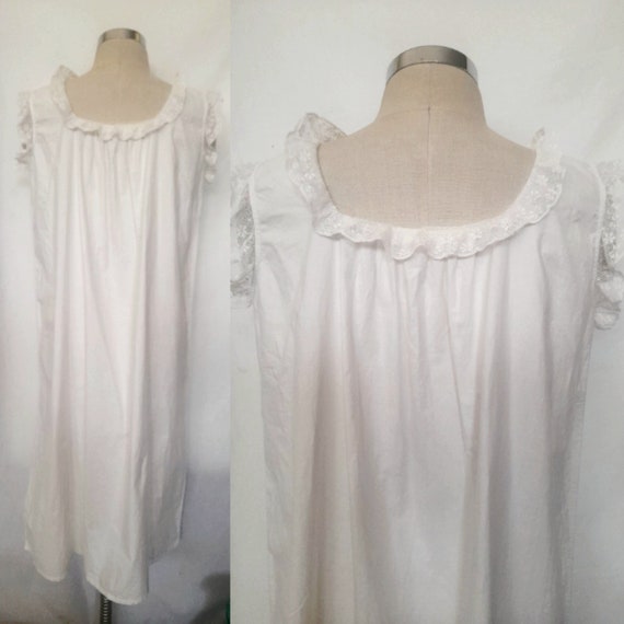 Early 20th Century, Antique White Linen Nightgown… - image 4