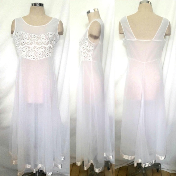 Chemise de nuit longue nylon vintage hotsell