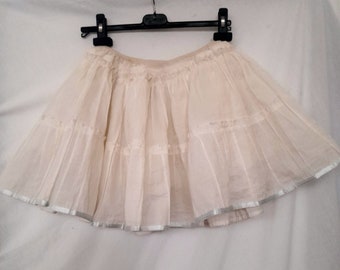True Vintage 50's Voluminous Full Circle?Early Nylon Short Petticoat, Pinup Lingerie