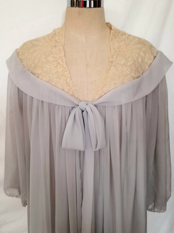 50's, 60's Semi Sheer , Romantic Chiffon Peignoir… - image 10