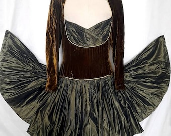 Vintage 80's Rare Frank Govers, Amsterdam, Theatrical and Exuberant Cocktail Dress,  Evening Dress