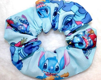 Lilo and Stitch Blue Hair Scrunchie. Christmas Gift Present Stocking Filler Disney Gift Stitch Scrunchie Hair Ties Fabric Bobble Band Stitch