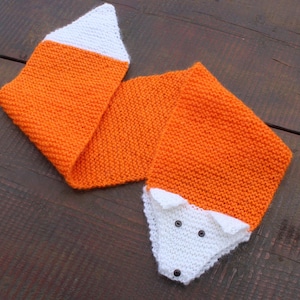 Hand knitted fox scarf Macher Acrylic Red wrap Child scarf Hand knit fun Animal Knitted kids scarf Children Adults Woman Warm Winter gift