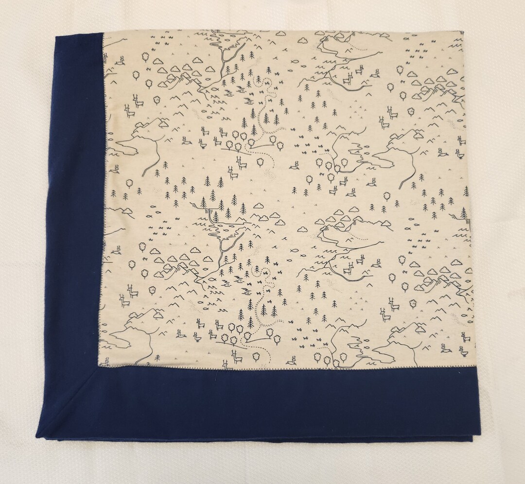 Between the Mountains Black and White Baby Blanket 30