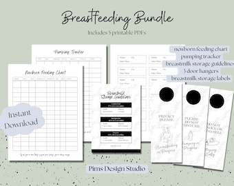 Zestaw do karmienia piersią, tabela karmienia noworodka, dziennik odciągania pokarmu (pliki PDF do druku)
