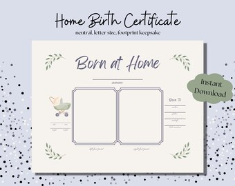 Domowy akt urodzenia, pamiątka w postaci odcisku stopy (do druku w formacie PDF)