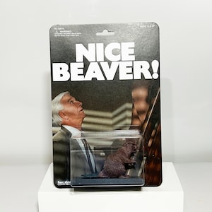 The Naked Gun Schönes Beaver Bootleg Accessoire auf individueller zweiseitiger Karte - Zucker Brothers Parodie Komödie mit Leslie Neilsen als Frank Drebin