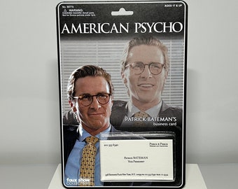 American Psycho Patrick Bateman Business Card - Custom Quality Letterpress Movie Collectible Bootleg Accessory - Christian Bale - Two-Sided