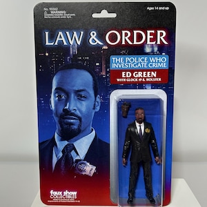 Law & Order Detektiv Ed Green Custom Actionfigur TV-Serie Jesse L Martin Bootleg - 2-seitige Karte