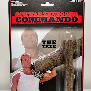 Commando Arnold Schwarzenegger "The Tree" Custom Movie Collectible - 80's Action Classic - Bootleg Toy - Two Sided Card