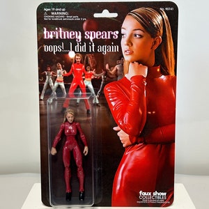 Britney Spears Oops I Did It Again Custom Action Figure - Red Latex  Bodysuit - Bootleg 2000's Music Video Parody Figure - 2-sided Card! - Etsy