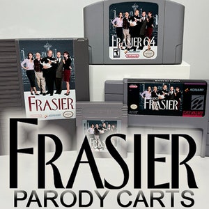 Frasier Nintendo Custom Parody Carts - Wybierz NES, SNES lub N64. Wykonane z prawdziwych kartridży do gier - Etykiety przednie/tylne - Kelsey Grammer TV Show