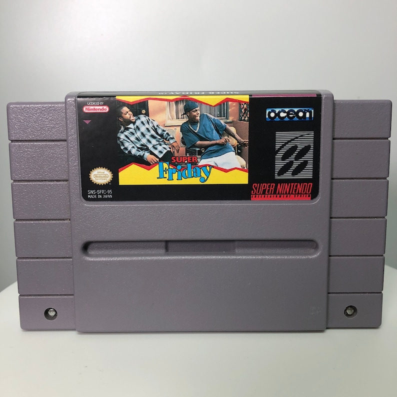 SNES Friday Super Nintendo Custom Video Game Cartridge Front Etsy