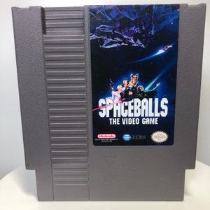 NES SPACEBALLS Nintendo Custom Video Game Cartridge - Front and Back Labels - Mel Brooks Comedy Movie Parody Item