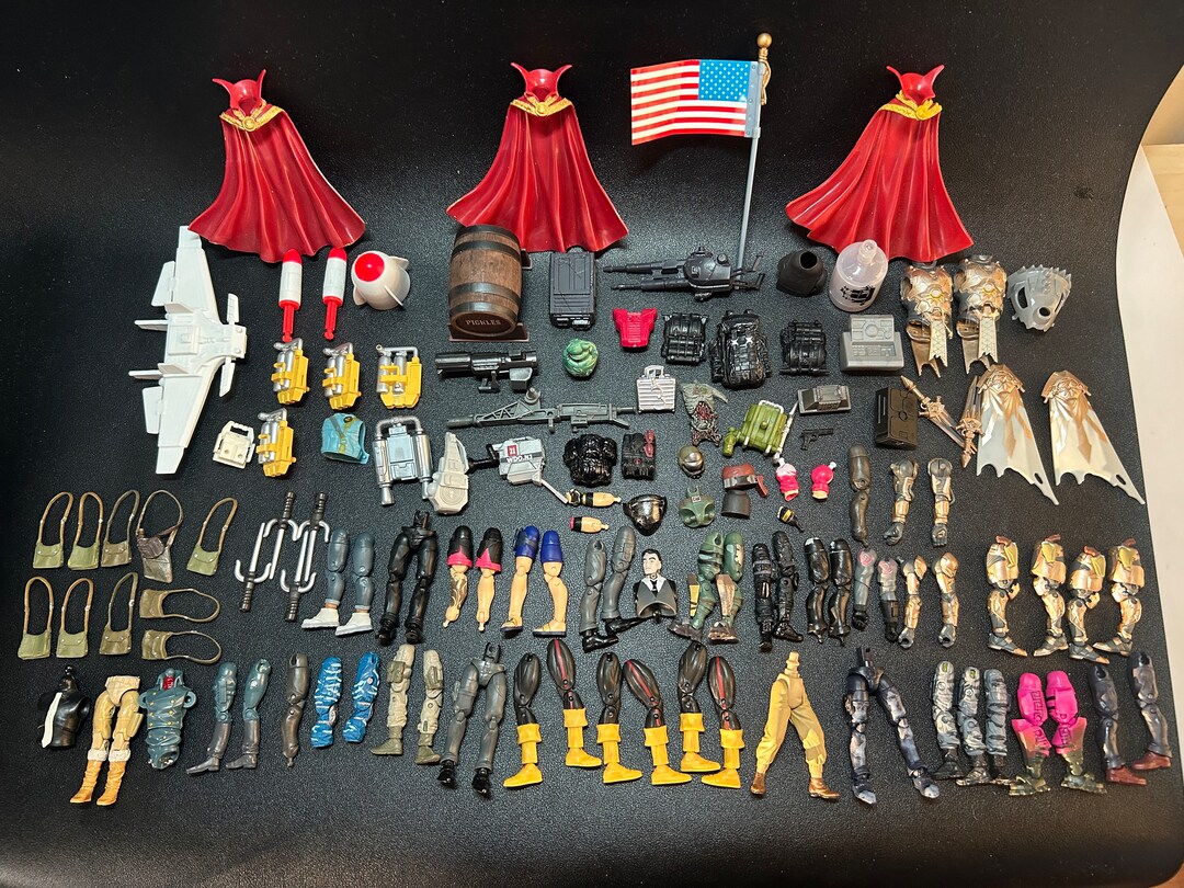Over 120 1/18 Scale Action Figure Parts & Accessories for Customizers