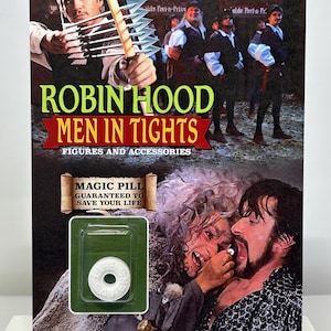 Robin Hood Men in Tights Magic Pill Bootleg Accessory su carta bifacciale - Commedia parodia di Mel Brooks con Cary Elwes
