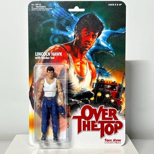 Stallone Over the Top custom film actiefiguur van Lincoln Hawk - Bootleg 80's Arm Wrestling Film - dubbelzijdige kaart