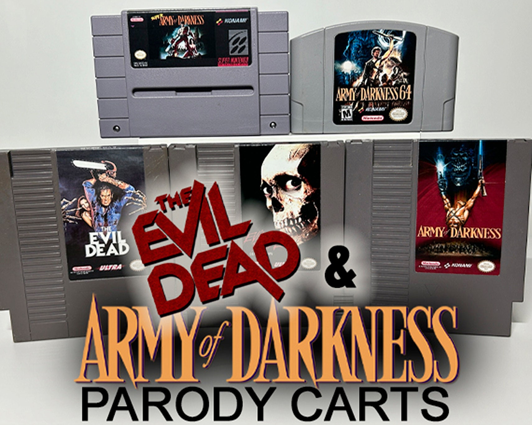Evil Dead & Army of Darkness Nintendo Custom Parody Carts - Choose