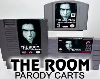 アート・デザイン・音楽 La Bible NINTENDO ENTERTAINMENT SYSTEM The Room Nintendo Custom Parody Carts - Choose NES, SNES, or