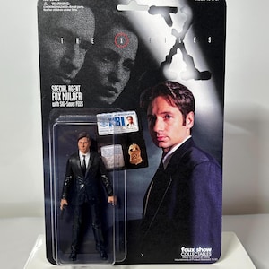 Fox Mulder uit The X-Files eenmalige actiefiguur uit sci-fi horror tv-show David Duchovny Bootleg - dubbelzijdige kaart