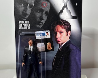 Fox Mulder from The X-Files One-Off Custom Action Figure from Sci-Fi Horror TV Show David Duchovny Bootleg - Two-sided Card