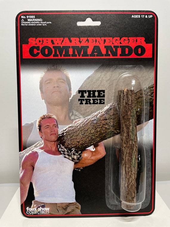 Commando Arnold Schwarzenegger the Tree Custom Movie Collectible 80's  Action Classic Bootleg Toy Two Sided Card 