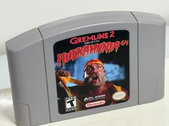 Hulk Hogan N64 Parody: Gremlins 2 Custom Video Game Cartridge - Etsy