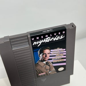 NES Unsolved Mysteries Nintendo Custom Video Game Cartridge - Front AND ...