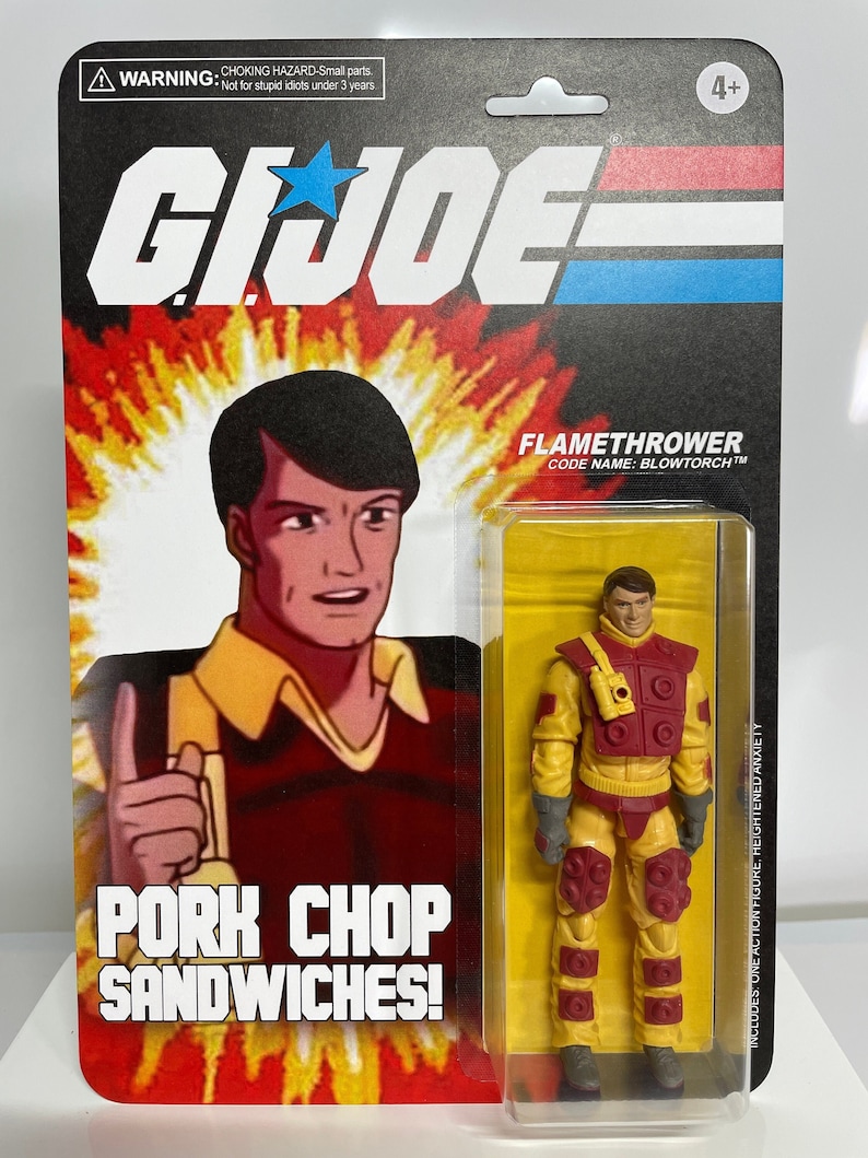 GI Joe Pork Chop Sandwiches PSA Parody Custom Action Figure of Etsy