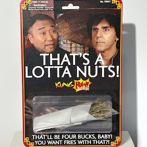 Kung Pow Enter the Fist That's a Lotta Nuts Custom Bootleg accessoire - film à collectionner Steve Oedekirk - comédie d'arts martiaux - carte recto-verso