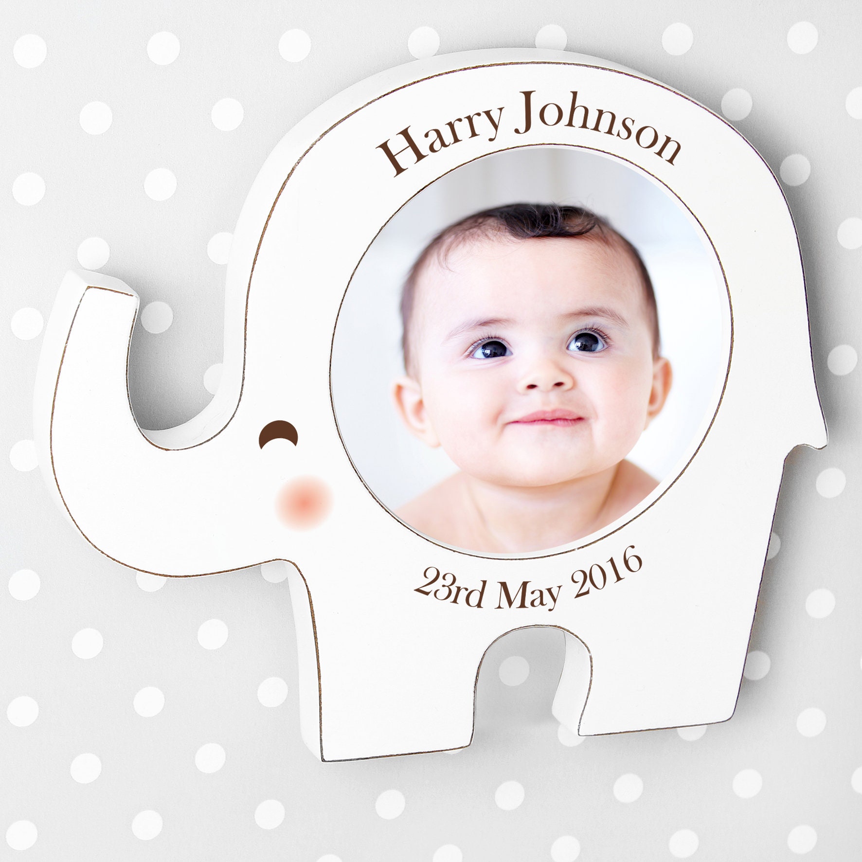 Personalised Elephant Baby Photo Frame Etsy