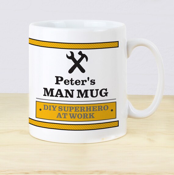 Personalised Man at Work Mug. Fathers Day Gift. Christmas Gift | Etsy UK