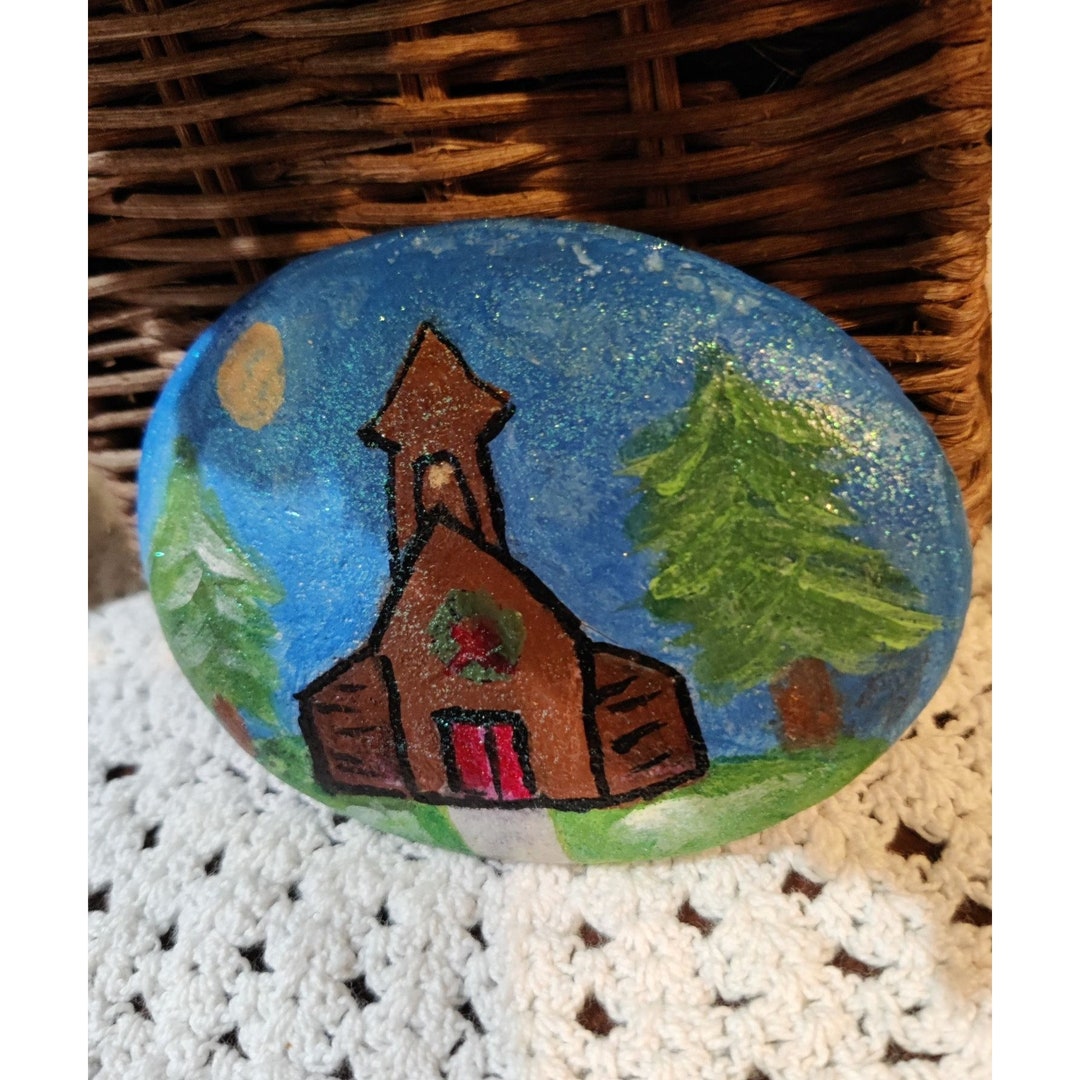 Handmade Rock Small Church - Etsy