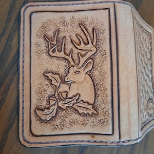 Cartera de cuero hecha a mano