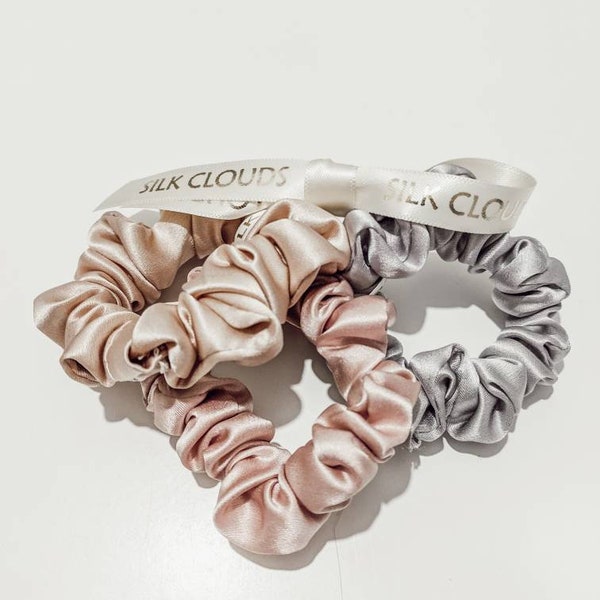 Skinny Hairband Scrunchie Pure Silk Handmade