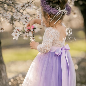 Lavender flower girl dress cheap