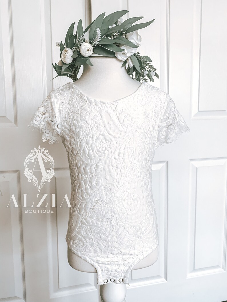 Lace Leotard Bodysuit for Flower Girl Etsy