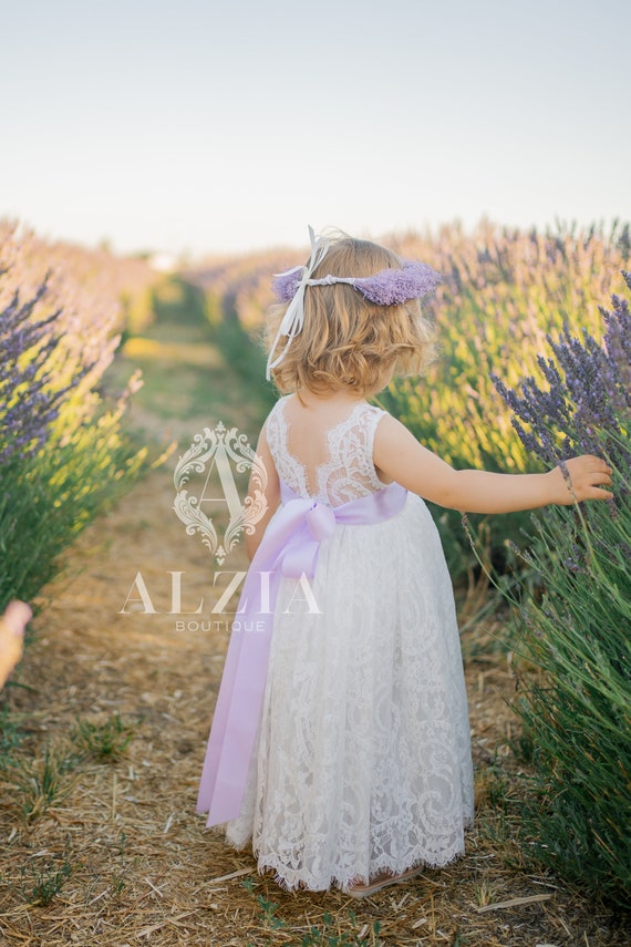 Classic White Lace Over Girl's Dress, Perfect Flower Girl Dress, Junior  Bridesmaid Dress, or First Communion Dress -  Canada