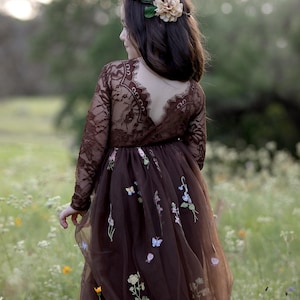 dark brown baby dress Chocolate Brown Baby Dress