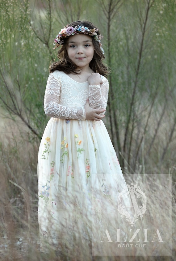 Vtido Largo De Tul Para Niña, Traje De Dama De Honor Para Boda, Fita De Cumpleaños Y Noche / Vtido De Fita Para Bodas