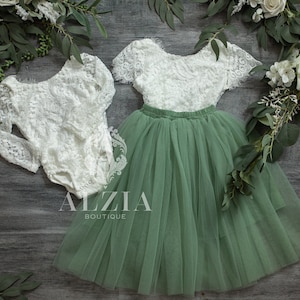 Lace Leotard Bodysuit For Flower Girl