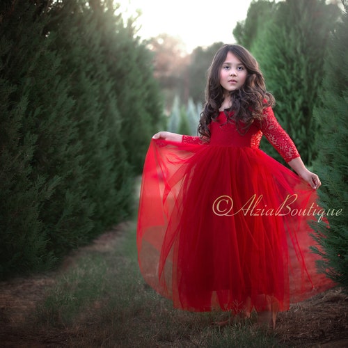 Red Girls Christmas Dress Toddler Girls Christmas Dress - Etsy