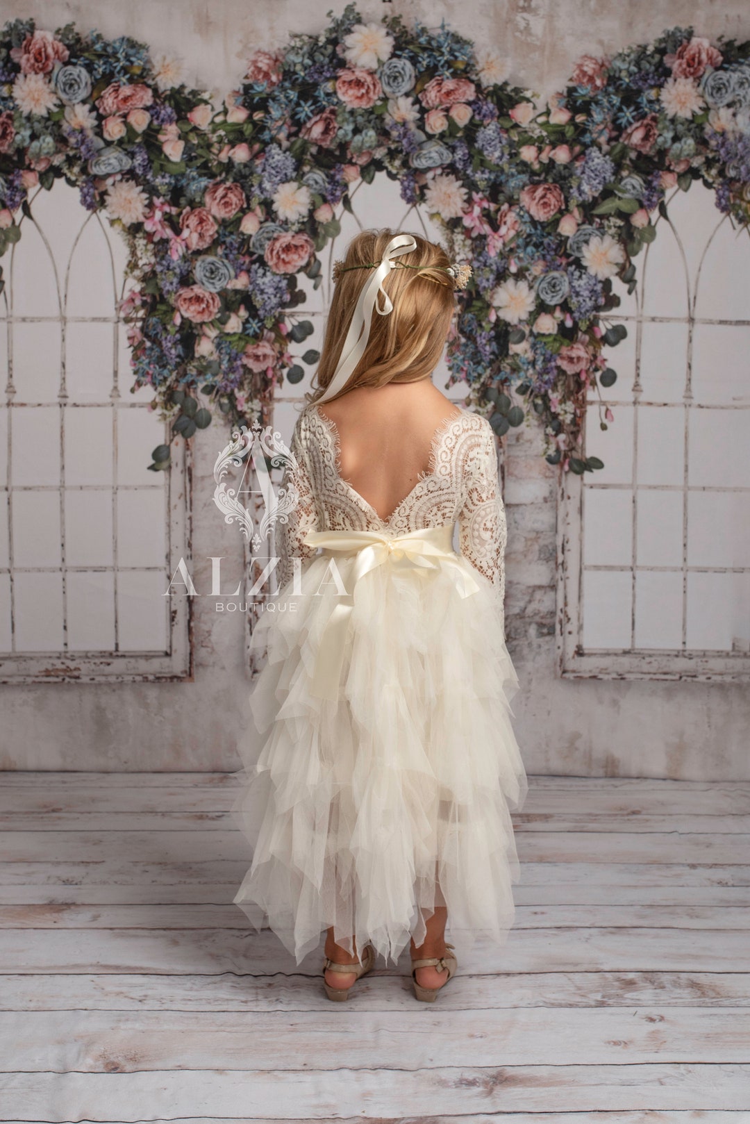 AMERI 2PIECES FLOWER LAYERED DRESS 【公式通販】