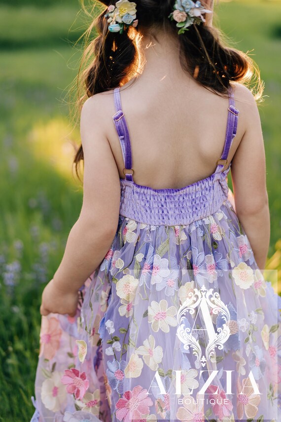 open lace back dress Jade Printed Maxi Dress with Butterfly Sleeves Lavender M/L