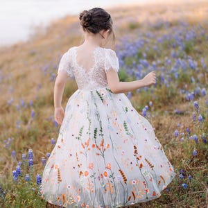 Wildflower Embroidered Dress for Women - Etsy Wildflower Embroidered Dress for Women - Etsy