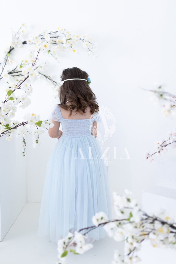 duck egg flower girl dresses