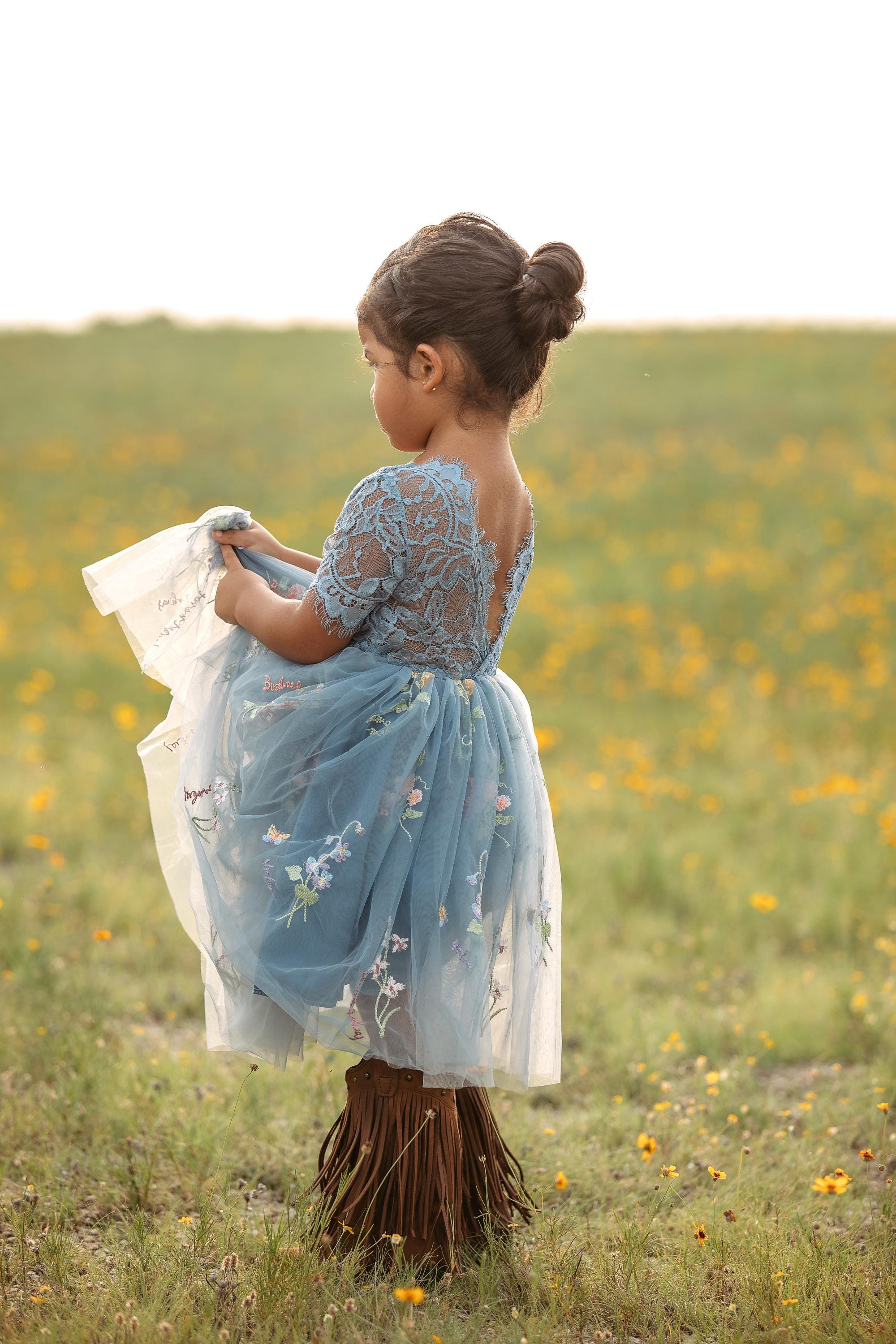 blue toddler dress for wedding Women's Button Front Floral color-code:BK Size Bust Waist Length Length:Short